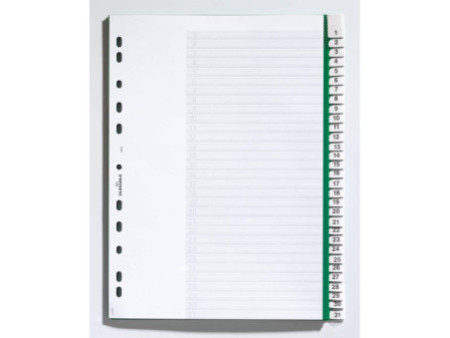 DURABLE Intercalaires en plastique, PP, 31 touches