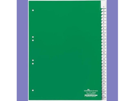 DURABLE Intercalaires en plastique, PP, 31 touches