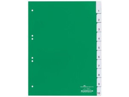 DURABLE Intercalaires en plastique, PP, 31 touches