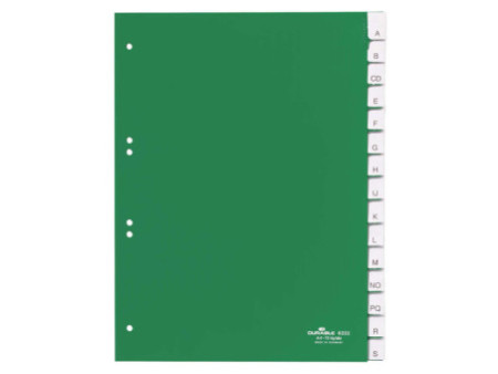 DURABLE Intercalaires en plastique, PP, 15 touches