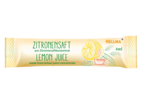 HELLMA Sticks de jus de citron, dans un présentoir en carton