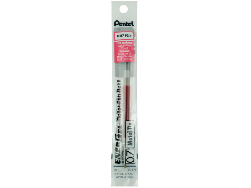 Pentel Recharge pour stylo roller gel LR7, corail