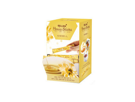 HELLMA Stick de miel, dans un présentoir en carton