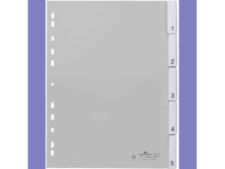 DURABLE Intercalaires en plastique, PP, épaisseur: 0,12 mm