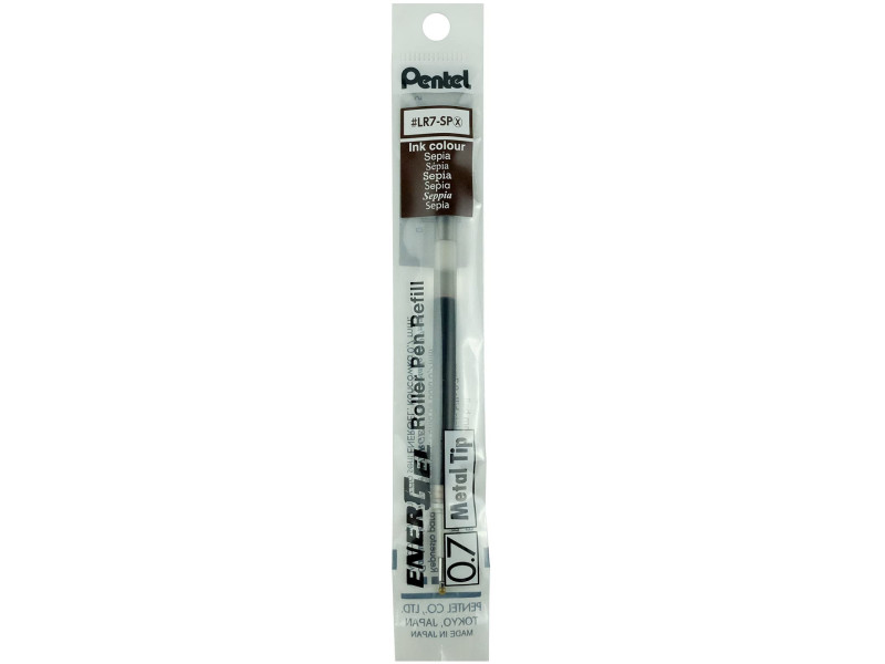 Pentel Recharge pour stylo roller gel LR7, sepia