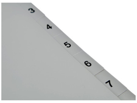 DURABLE Intercalaires en plastique, chiffres, A4, 10 touches