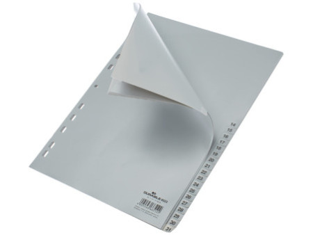 DURABLE Intercalaires en plastique, chiffres, A4, 31 touches