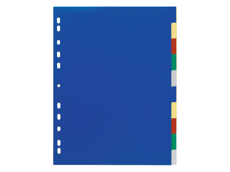 DURABLE Intercalaires en plastique, A4, PP, 10 touches
