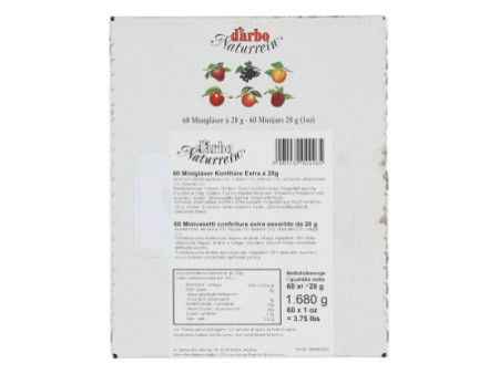 darbo Confiture dans un mini pot, carton d'assortiment