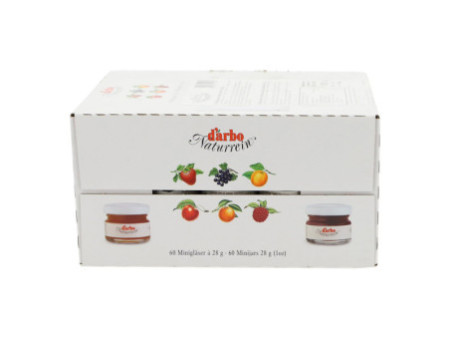 darbo Confiture dans un mini pot, carton d'assortiment
