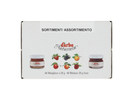 darbo Confiture dans un mini pot, carton d'assortiment