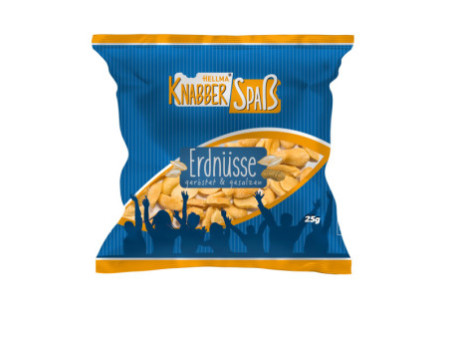 HELLMA Cacahuètes, dans un sachet unitaire à 25 g