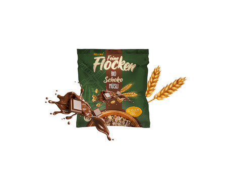 HELLMA Muesli au chocolat bio, en sachet portion de 25 g
