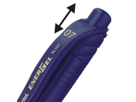 Pentel Stylo roller à encre gel EnerGel-X BL107, bleu nuit
