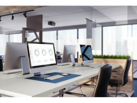 DURABLE Sous-main avec rainures, PP, bleu foncé