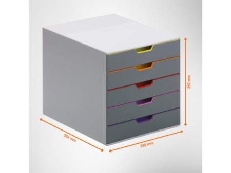 DURABLE Module de classement VARICOLOR 5, avec 5 tiroirs