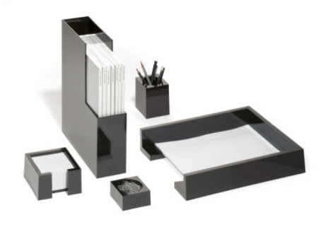 DURABLE Bloc mémo CUBO, bloc mémo élégant en plastique, noir