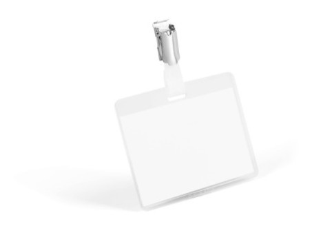 DURABLE Badge nominatif, fermé en haut, 90 x 60 mm