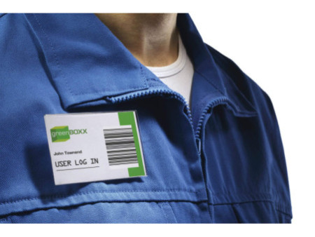 DURABLE Porte-badge avec clip & épingle, 90 x 54 mm