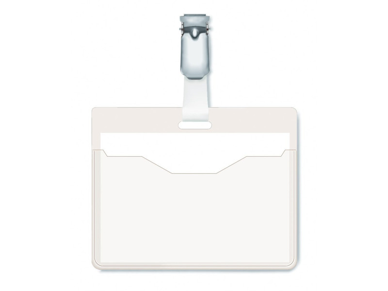 DURABLE Porte-badge, ouvert sur le haut, à clip, transparent