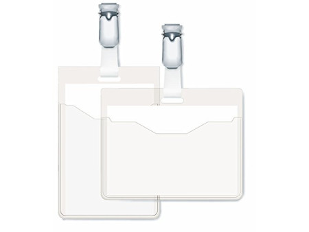 DURABLE Porte-badge, ouvert sur le haut, à clip, transparent