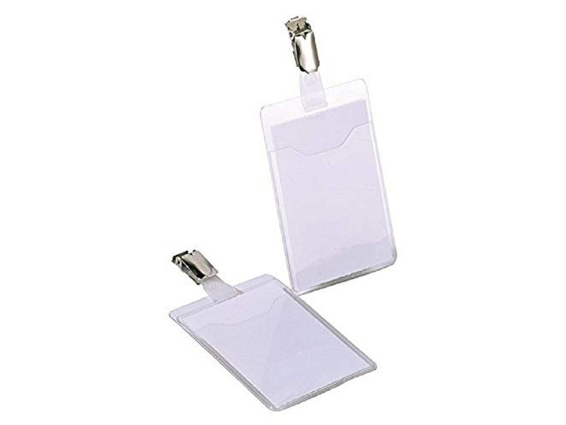 DURABLE Porte-badge, ouvert sur le haut, à clip, transparent