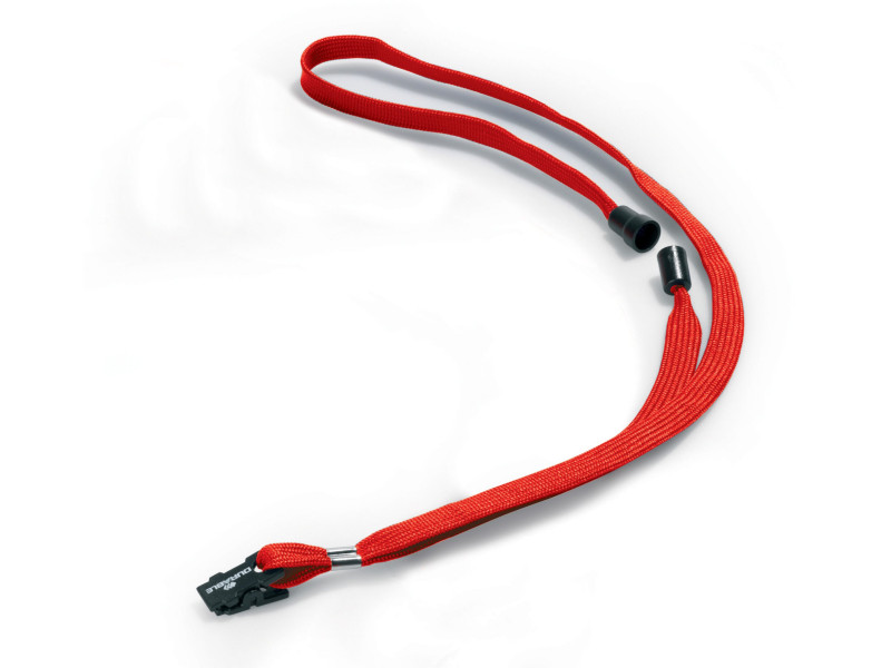 DURABLE Lacet textile 10, avec fermeture de sécurité, rouge