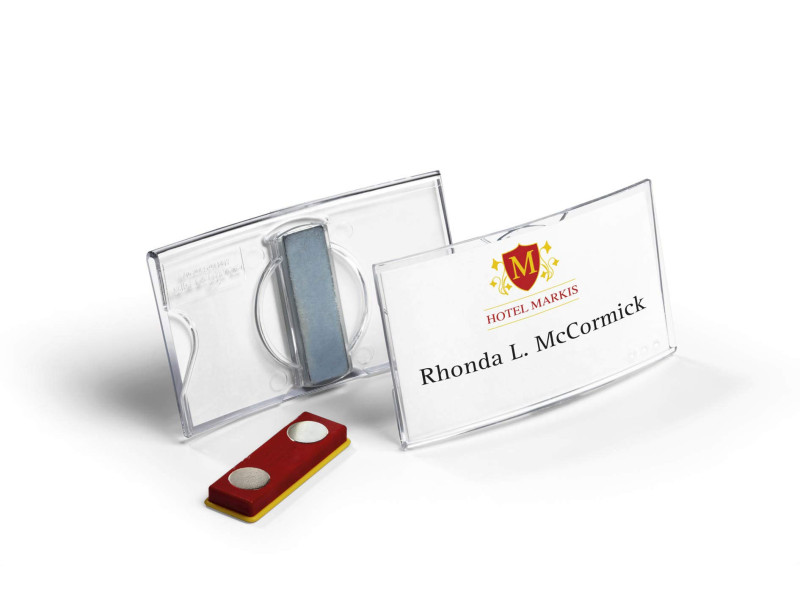 DURABLE Badge KONVEX, avec aimant, 75 x 40 mm