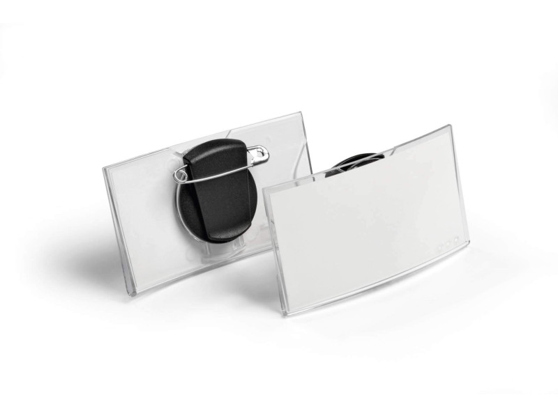 DURABLE Porte-badge convexe, avec épingle, 75 x 40 mm