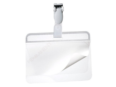 DURABLE Porte-badge plastifié, avec clip, 90 x 54 mm