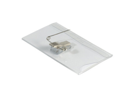 DURABLE Porte-badge avec clip & épingle, 40 x 75 mm