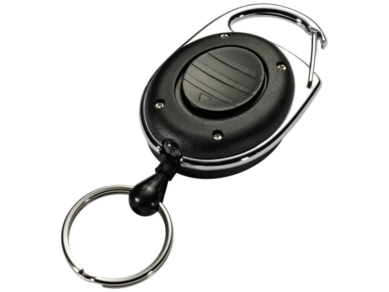 DURABLE porte-badges avec enrouleur et LED, ovale, noir