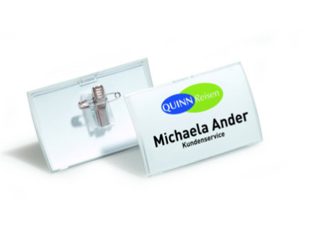 DURABLE Porte-badge Click Fold, avec pince combi, 75 x 40 mm