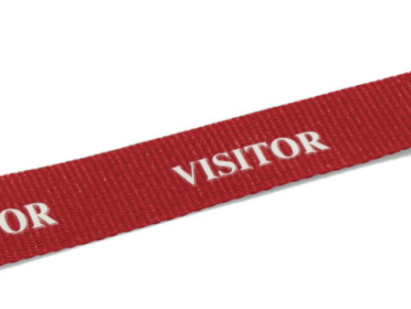 DURABLE Lacet textile 20 VISITOR, longueur : 440 mm, rouge