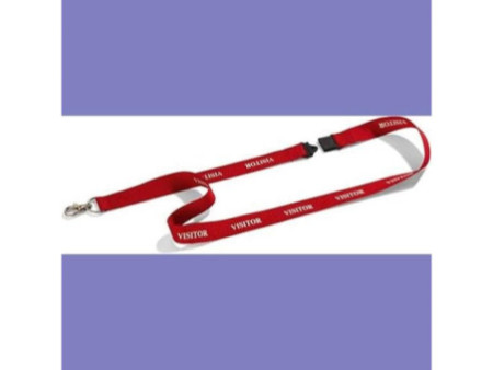 DURABLE Lacet textile 20 VISITOR, longueur : 440 mm, rouge