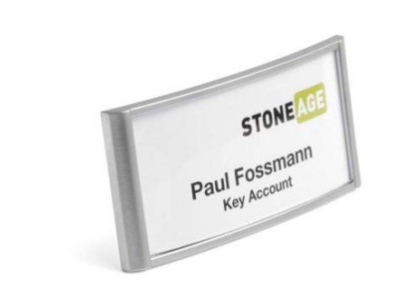 DURABLE Badge CLASSIC, à aimant, 65 x 25 mm, argent
