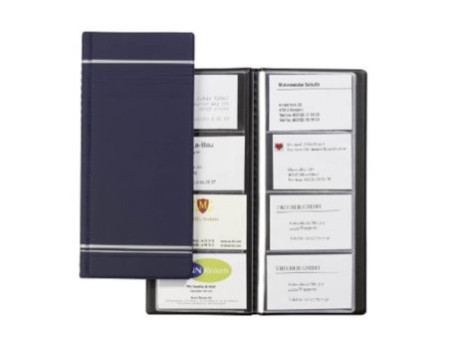 DURABLE Album pour cartes de visite VISIFIX, film mat, bleu