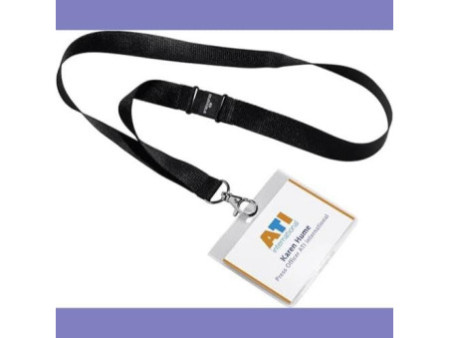 DURABLE Badge, avec lacet textile 20, 90 x 60 mm, noir