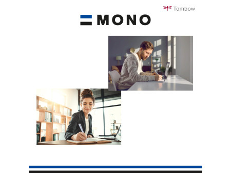 TOMBOW Stylo à bille rétractable 'MONO graph Lite', bleu