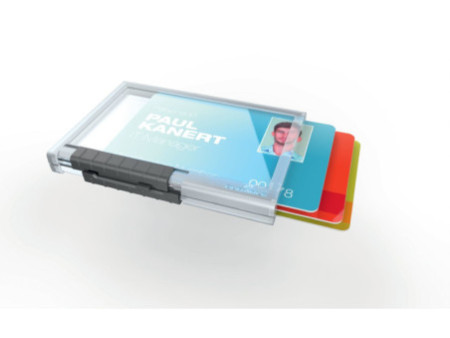 DURABLE Porte-badge PUSHBOX TRIO, transparent