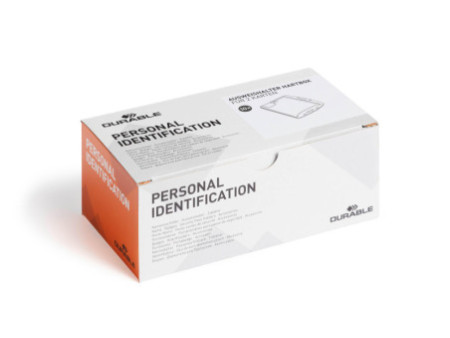 DURABLE Porte-badge double, rigide, avec encoche
