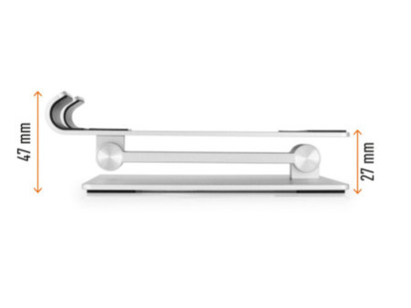 DURABLE Support pour tablette RISE, argent métallisé