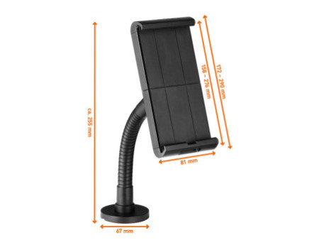 DURABLE Support pour tablette TOUGH WALL/TABLE, noir