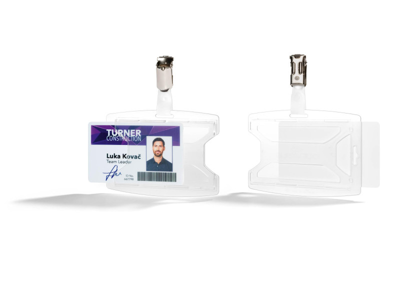 DURABLE Porte-badge 'reXycle', avec clip, pour 1 badge