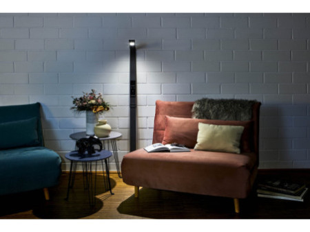 LUCTRA Lampadaire mobile rechargeable à LED FLEX, noir