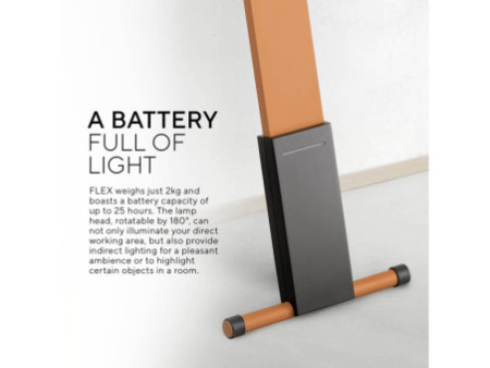 LUCTRA Lampadaire mobile rechargeable à LED FLEX, orange