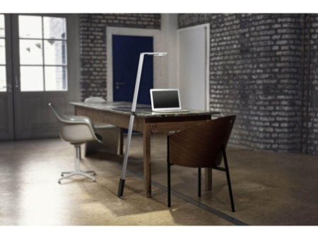 LUCTRA Lampadaire mobile rechargeable à LED FLEX, argent