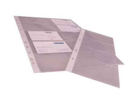 proOFFICE Pochette pour cartes de visite, A4, film PP,