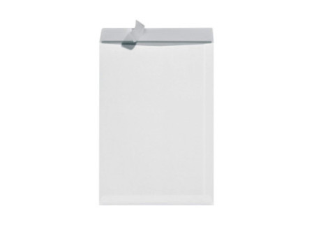 herlitz Enveloppe sac B4, auto-adhésif, sans fenêtre, blanc