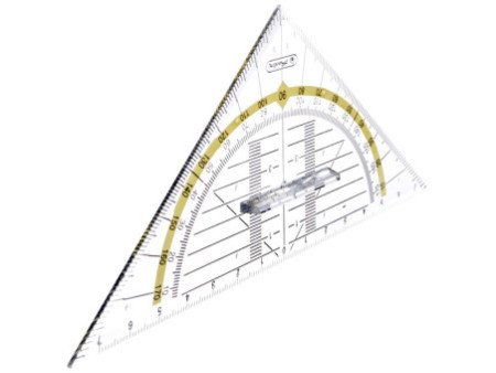 herlitz Equerre géométrique, hypoténuse: 160 mm, avec